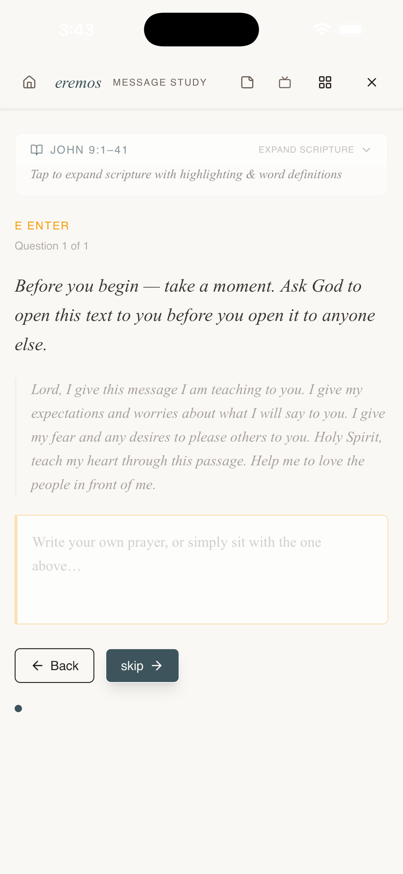 Eremos: Spiritual Formation