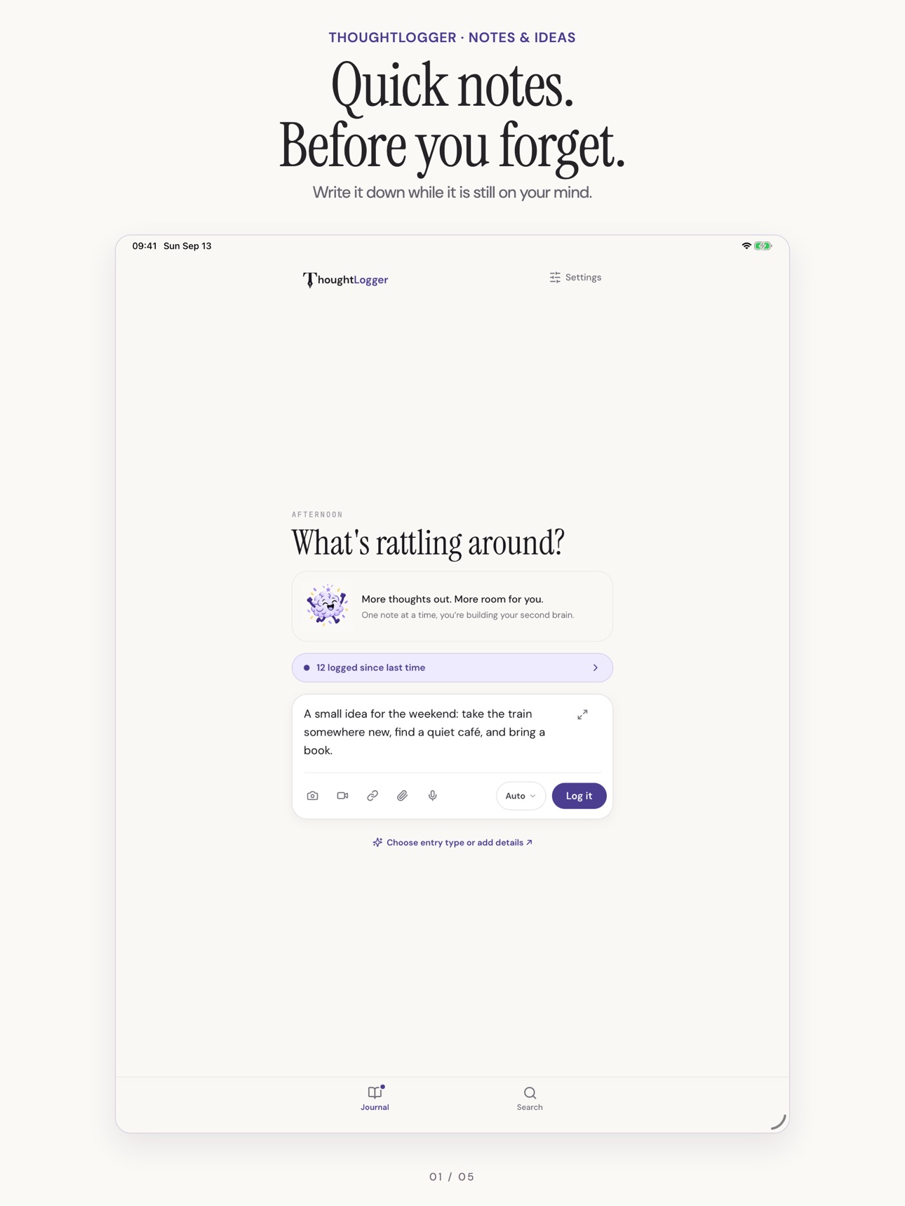 Screenshot 6 of ThoughtLogger: Notes & Ideas