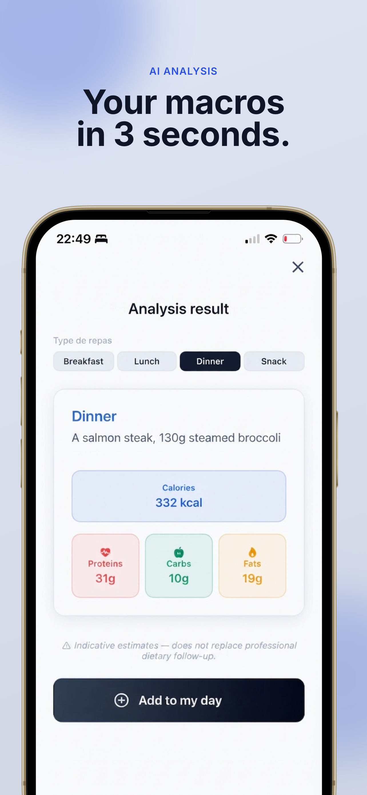 Kalzam - voice calorie counter screenshot 3