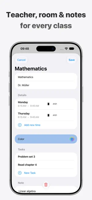 Timetable – Schedule & Tasks screenshot 2