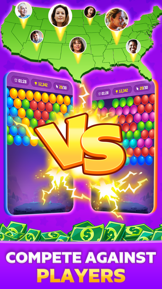 #4. Bubble Buzz: Win Real Cash (iOS) Podle: Aviagames Inc.
