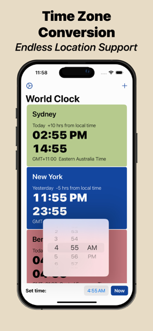 ‎Time Zone Clock - GoTime Screenshot