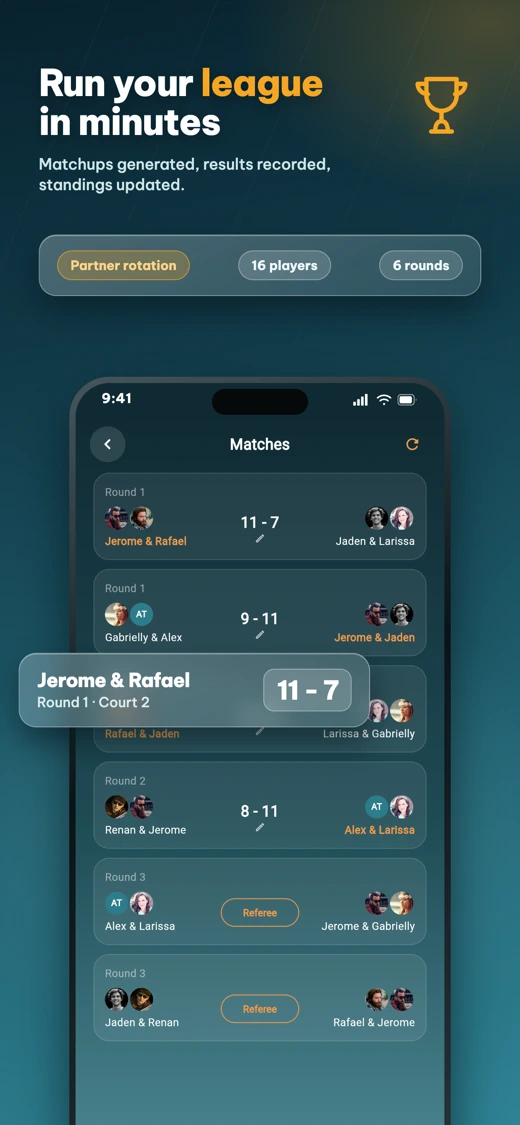 PickClub - Pickleball League screenshot 1