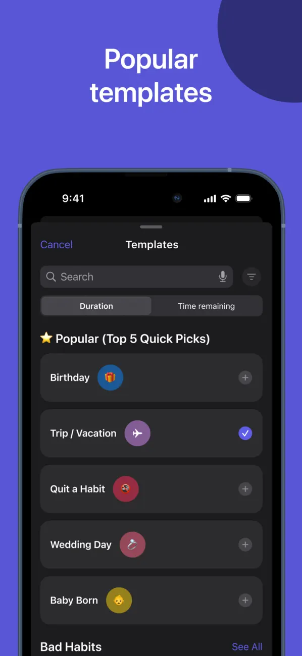 #4. Countdown Tracker - Timer (iOS) Ved: Get Technologies
