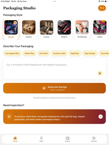 AI Box Packaging Design Maker iPad screenshot