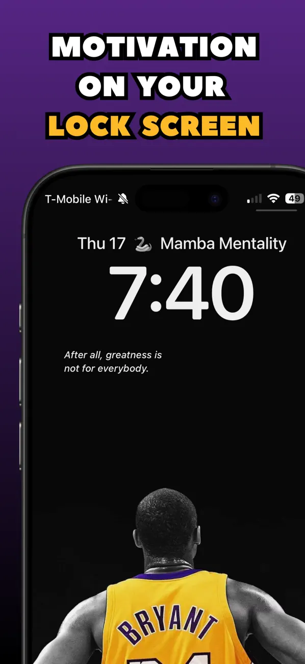 Screenshot #1 pour Mamba Mentality Quotes