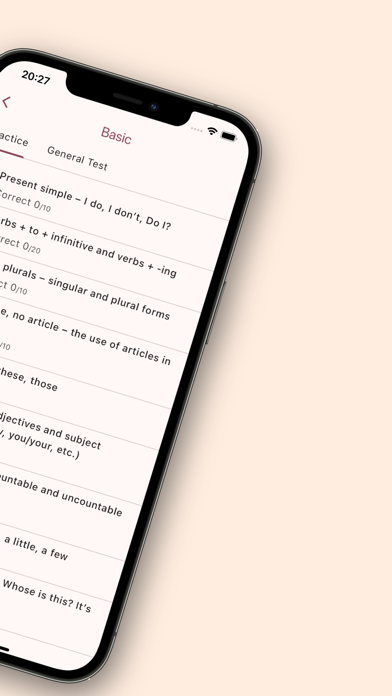 English Grammar Test & Quiz Screenshot