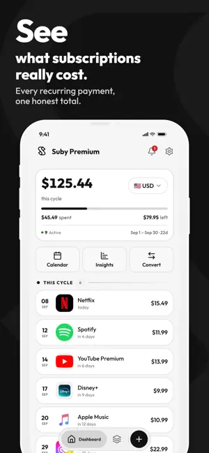 Suby: Subscription Tracker screenshot 3