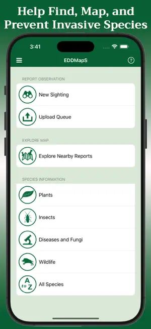 EDDMapS screenshot 1