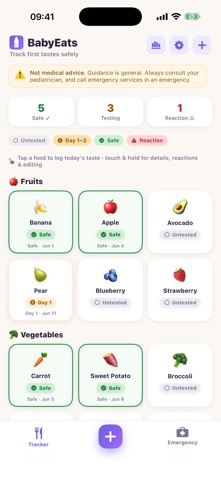BabyEats - First Foods Tracker Screenshot 1 of 6