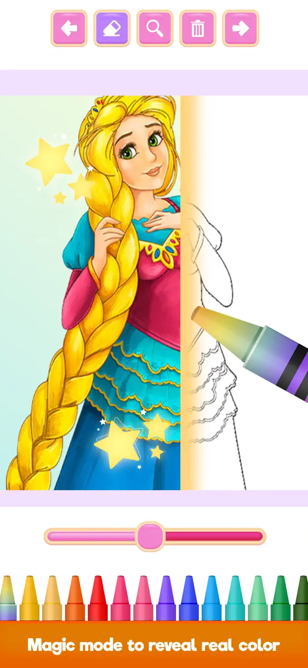 Screenshot #2 pour Livre de coloriage de princess