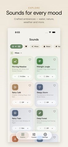 Sounds: Focus & Sleep iPhone screenshot