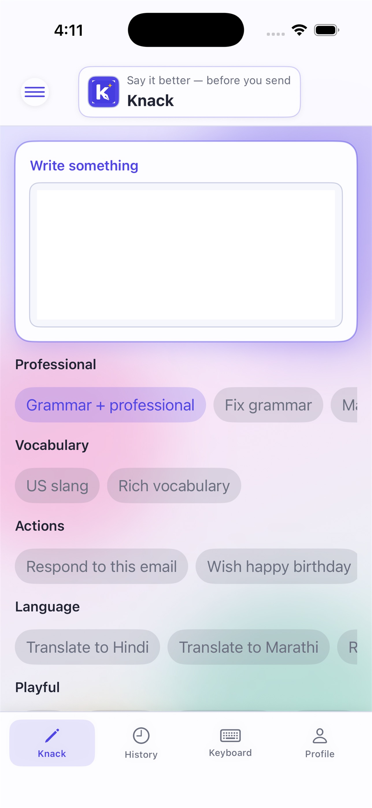 Screenshot 4 of Knack-Writing Assistant