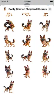 goofy german shepherd stickers iphone screenshot 3