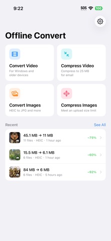 Offline Convert: Video, Photo Screenshot 1 of 5