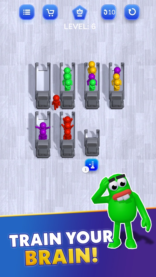 #6. Color Sort Puzzle-Crowd Jam 3D (iOS) By: Ulfat Parveen