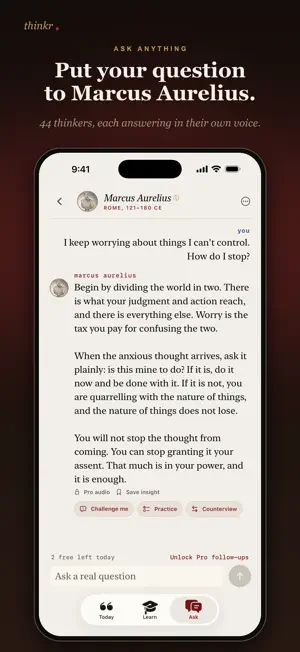thinkr: Philosophy & Stoicism screenshot 4