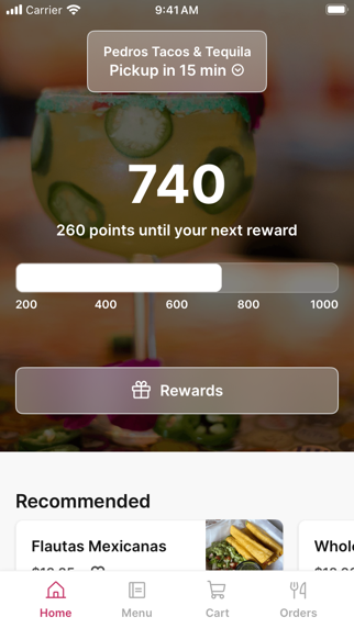 Pedro’s Tacos & Tequila Bar app screenshot