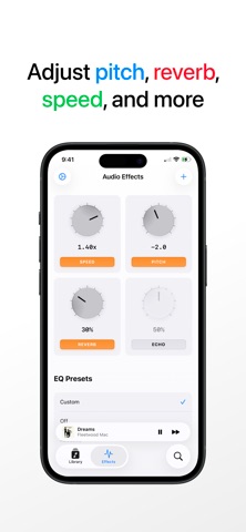 MusicFX Audio Player iPhone screenshot