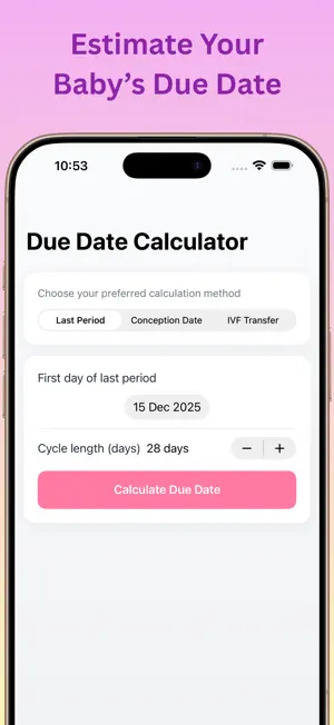 Pregnancy Tracker: Due Date screenshot 1