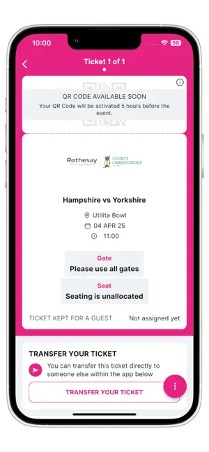 Utilita Bowl Tickets iPhone screenshot 4
