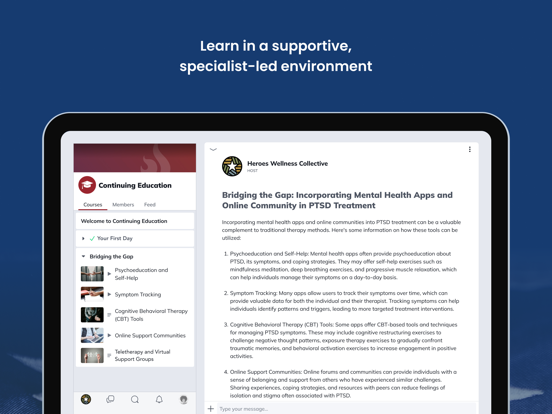 Heroes Wellness Collective iPad screenshot 3 - Social Networking app