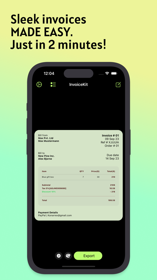 #1. Easy Invoice Generator - Inv. (iOS) By: Ishtiak Ahmed