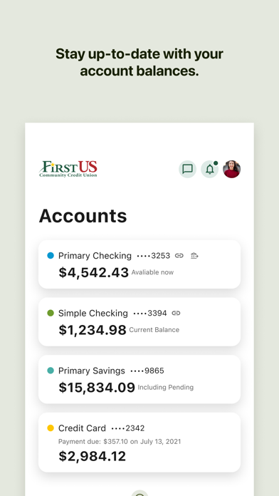 Screenshot 3 of First U.S. Mobile Banking App