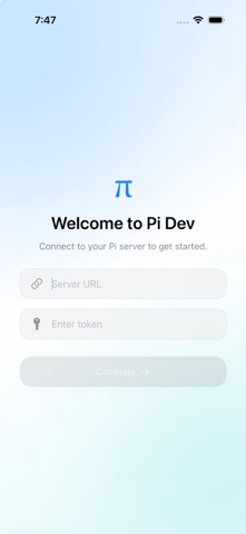 Pi Dev Mobile iPhone screenshot