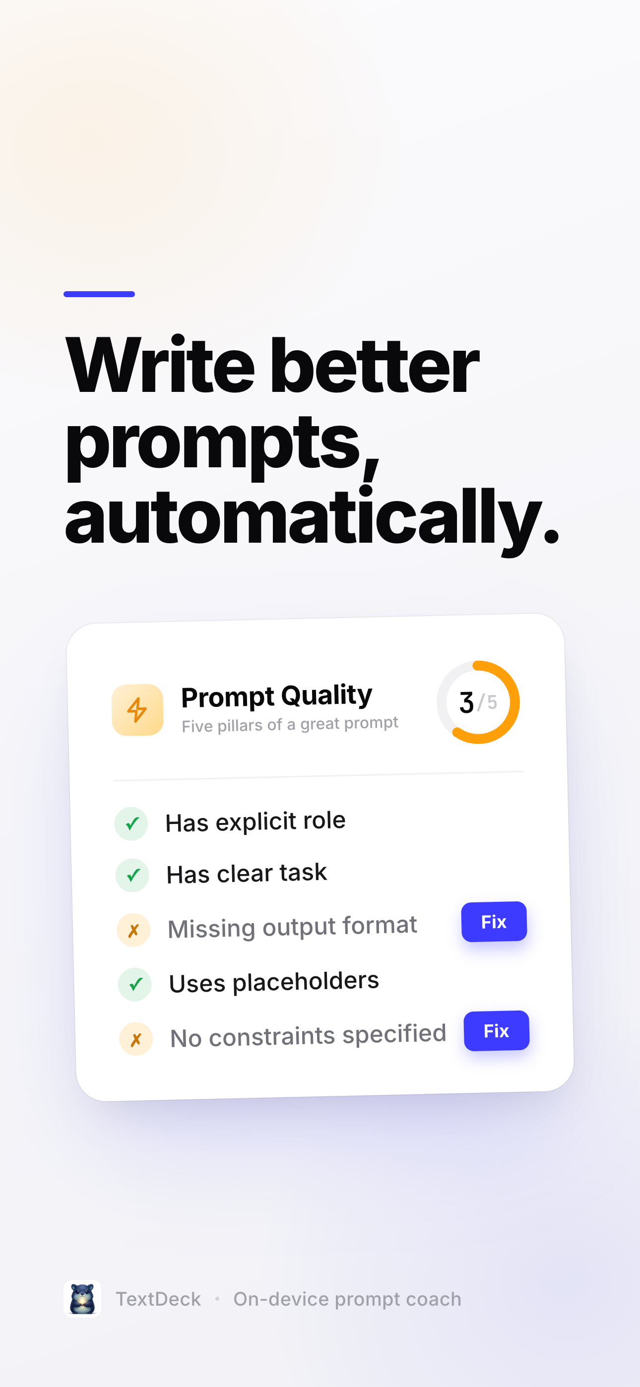 TextDeck - AI Prompt Templates