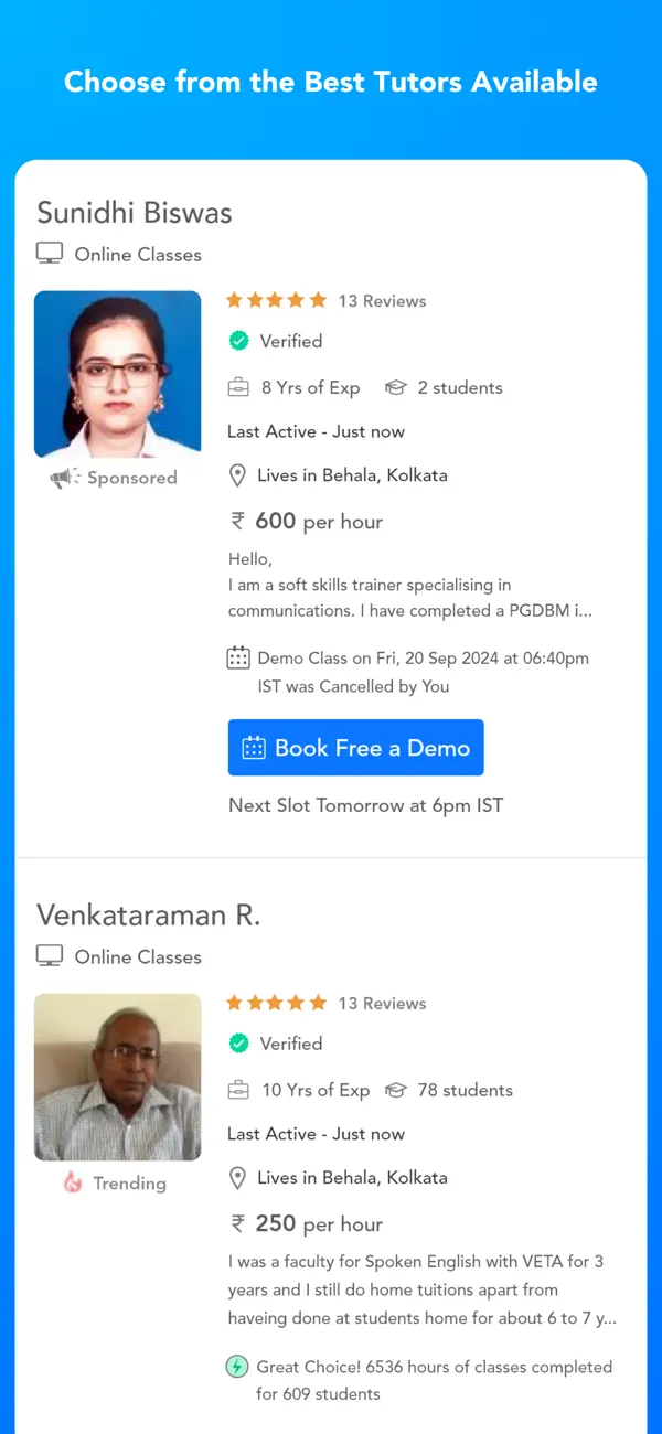 Screenshot #3 pour UrbanPro for Learners
