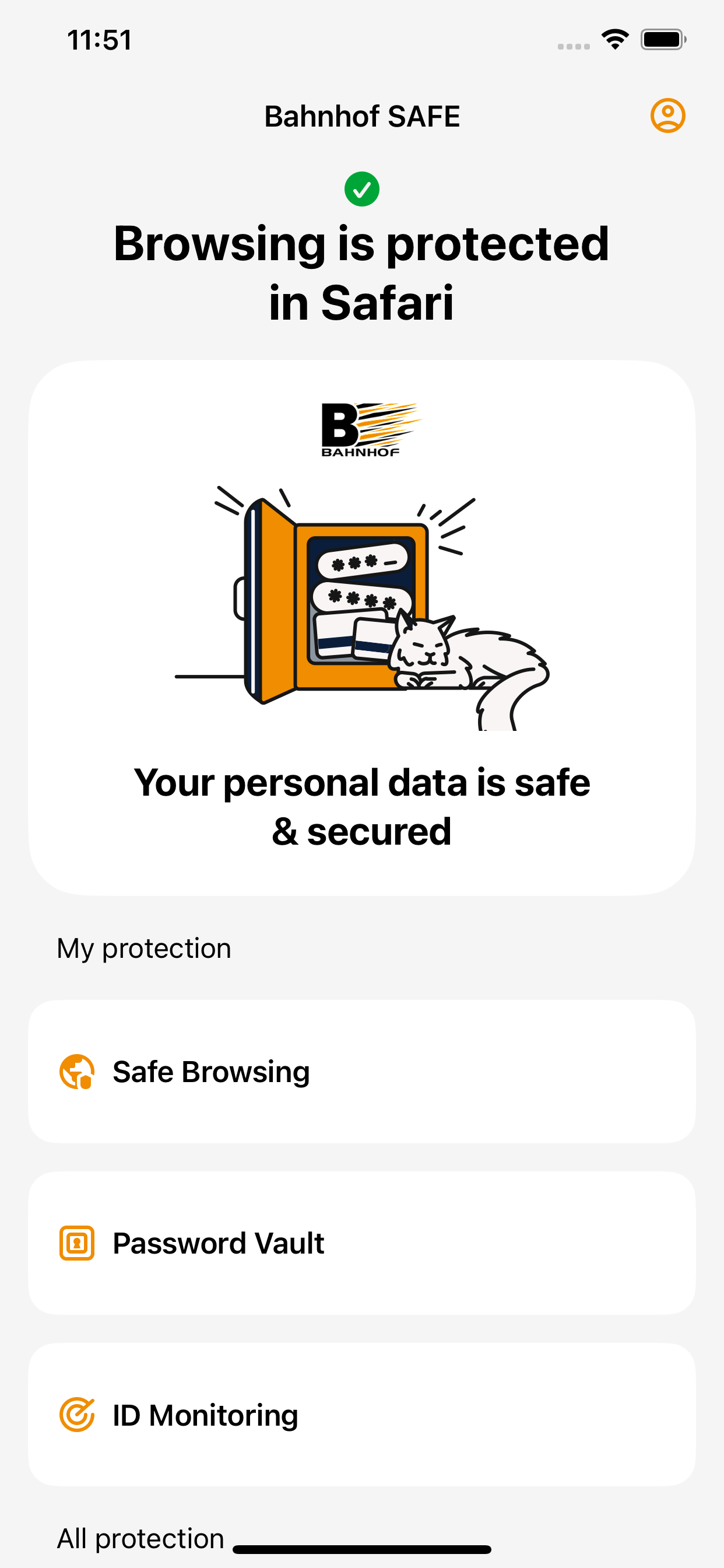 Bahnhof Safe screenshot 5