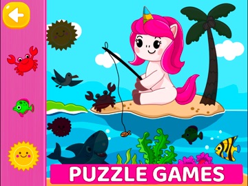Unicorn Coloring Puzzle Games iPad screenshot