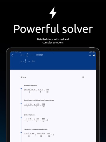 Equation & System Solver iPad screenshot