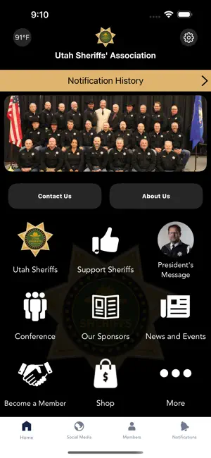 Utah Sheriffs' Association screenshot 1