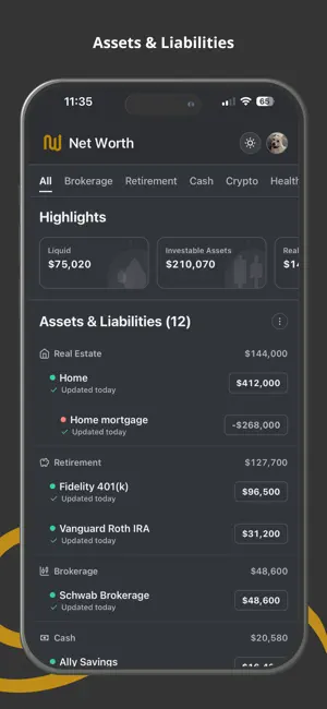 Net Worth Tracker & Projector screenshot 3