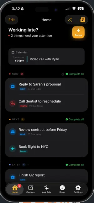 Arlo: AI Task Manager screenshot 1