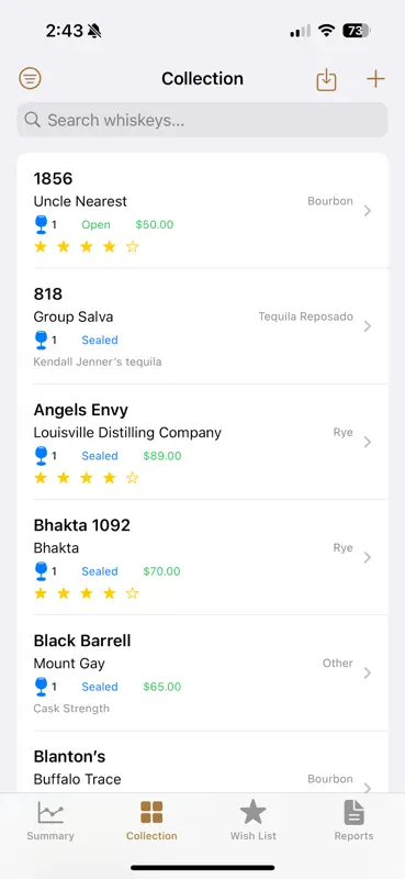 Collection (Whiskey/Tequila) screenshot 6 of 6