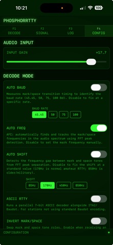 PhosphorRTTY Screenshot 5 of 5