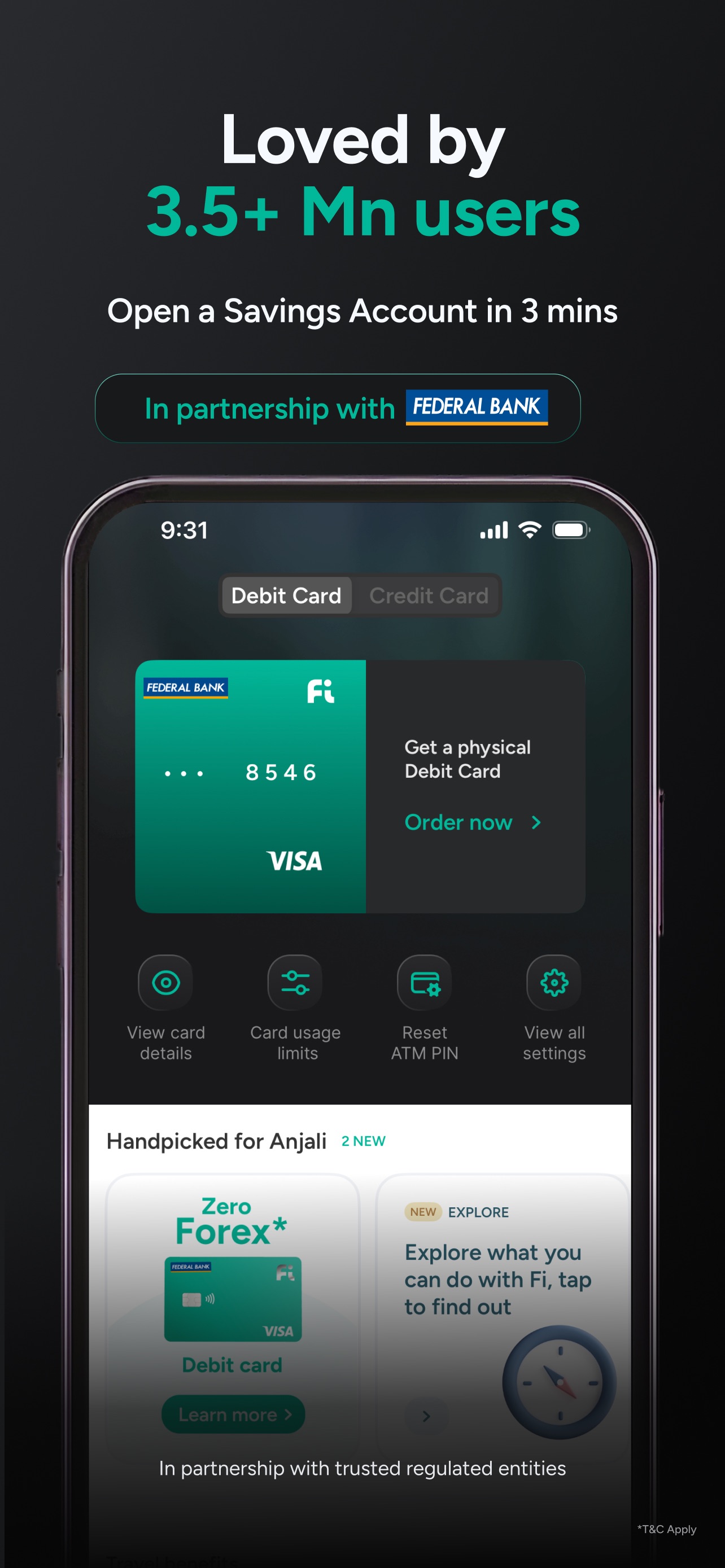 Fi Money-Savings, Cards, Loans screenshot 2