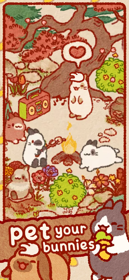 Usagi Shima: Cute Bunny Game screenshot 1