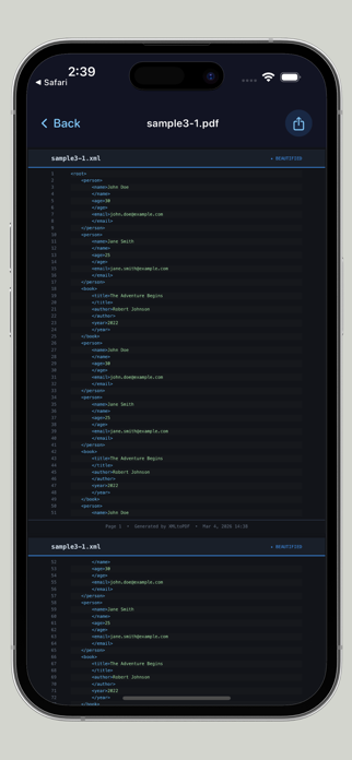 XML to PDF: Code Printer Screenshot 5 of 8