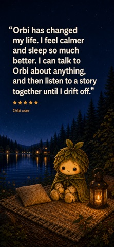 Orbi AI: Chat, Listen, Unwind iPhone screenshot