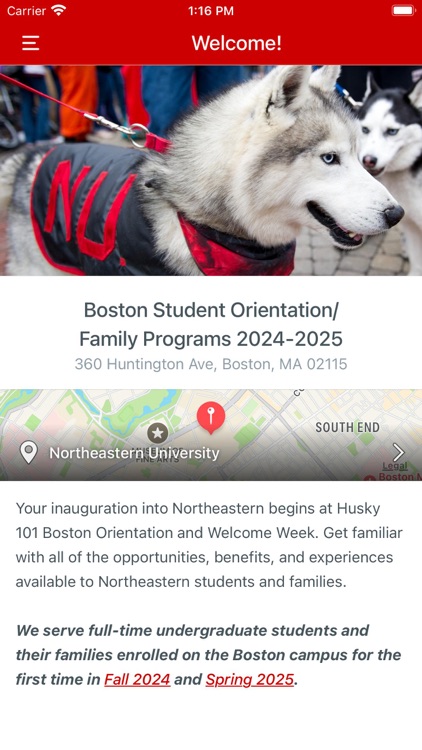 Northeastern Orientation