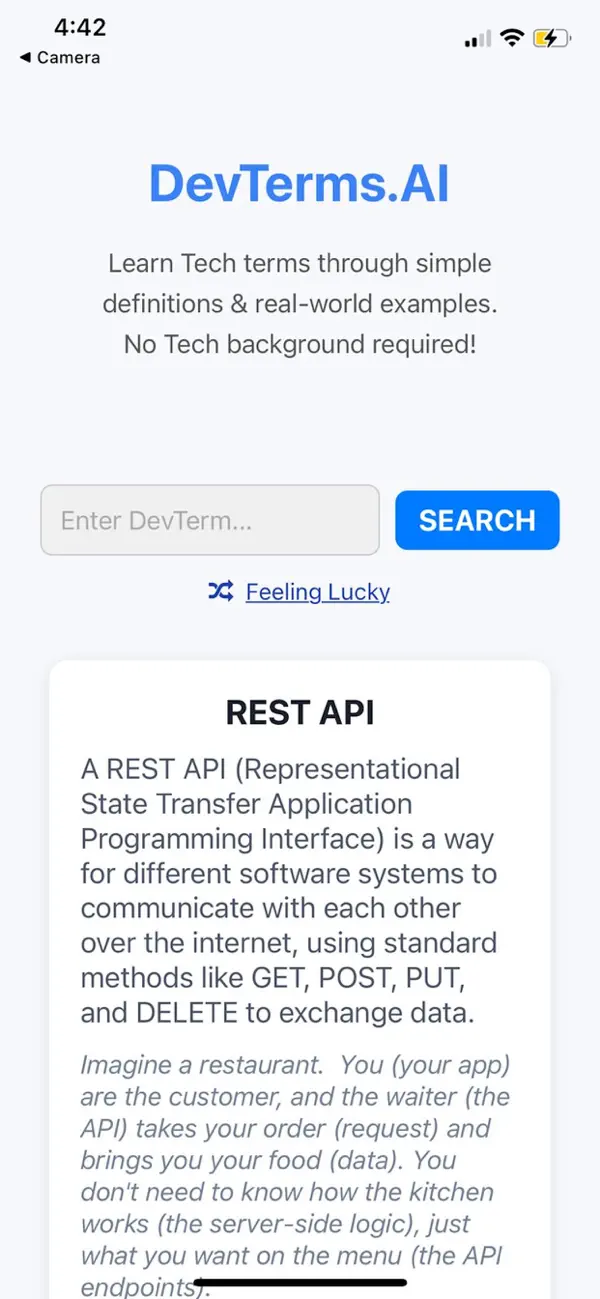 #3. Devterms.AI (iOS) Av: Praveen Kumar