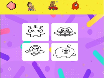 Rachel Dinos Alien's Coloring iPad screenshot