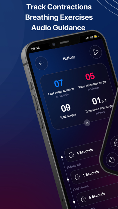 Contraction Tracker & Timer · screenshot