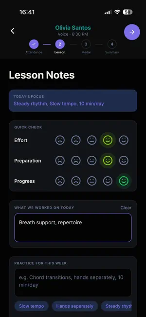 LessonFlow: Music Teacher screenshot 4