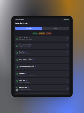 Qul AI: Arabic Tutor iPad screenshot