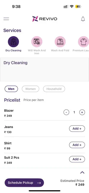 REVIVO Dryclean & Laundry screenshot 2